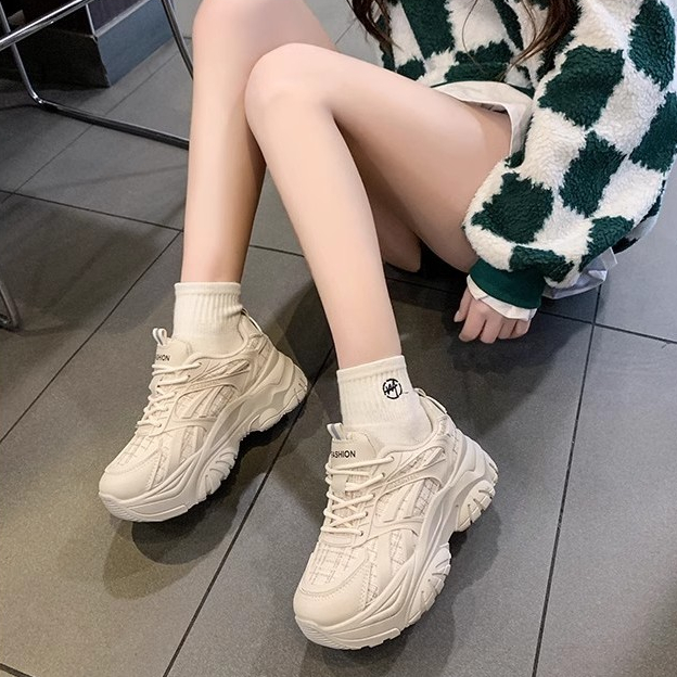 FEIJIANU  giày thể thao nữ đáy dày  Thoải mái Siêu nhẹ Phong cách đơn giản Đế chống trơn trượt FYD23C02EP 49Z231204