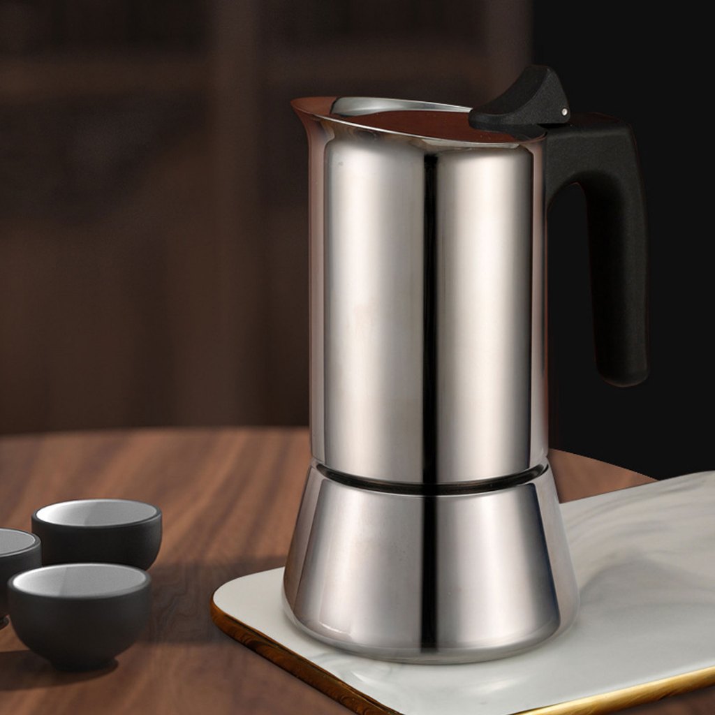 ModernHome Stovetop Moka Pot 430 Nồi nấu cà phê di động bằng thép không gỉ cho bếp điện từ