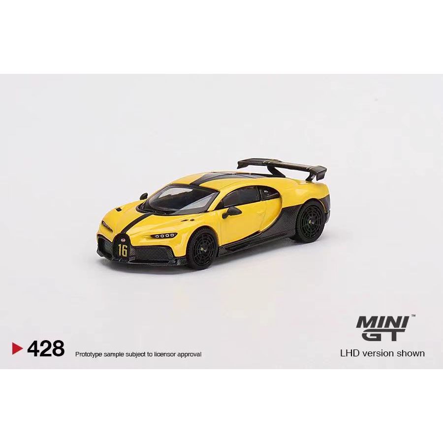 Mô Hình Xe Hơi Thể Thao bugatti bugatti chiron pur Màu Vàng Bằng Hợp Kim Tỉ Lệ 1: 64 428