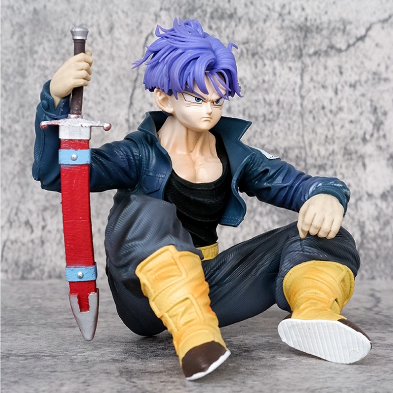 Mô Hình Đồ Chơi Nhân Vật super saiyan Ngồi Vị Trí 14cm Bằng pvc Để Bàn Trang Trí