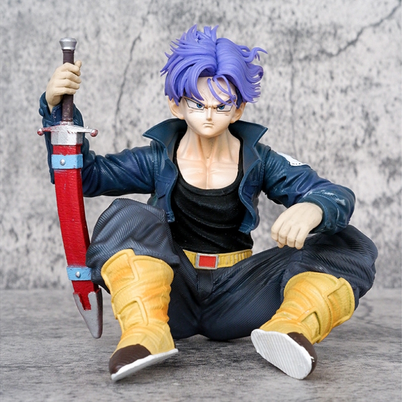 Mô Hình Đồ Chơi Nhân Vật super saiyan Ngồi Vị Trí 14cm Bằng pvc Để Bàn Trang Trí