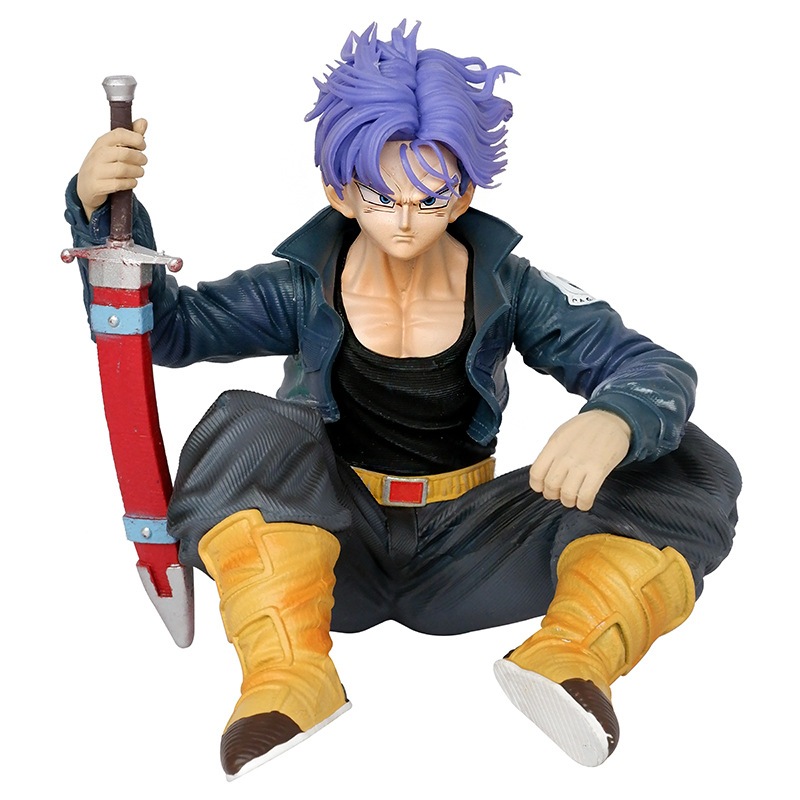 Mô Hình Đồ Chơi Nhân Vật super saiyan Ngồi Vị Trí 14cm Bằng pvc Để Bàn Trang Trí