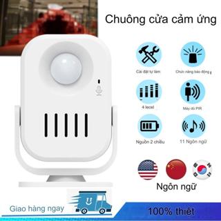 Chuông báo khách tự động  hỗ trợ ghi âm tiếng Việt, âm thanh lớn và có tích hợp hồng ngoại không dây Welcome Alarm