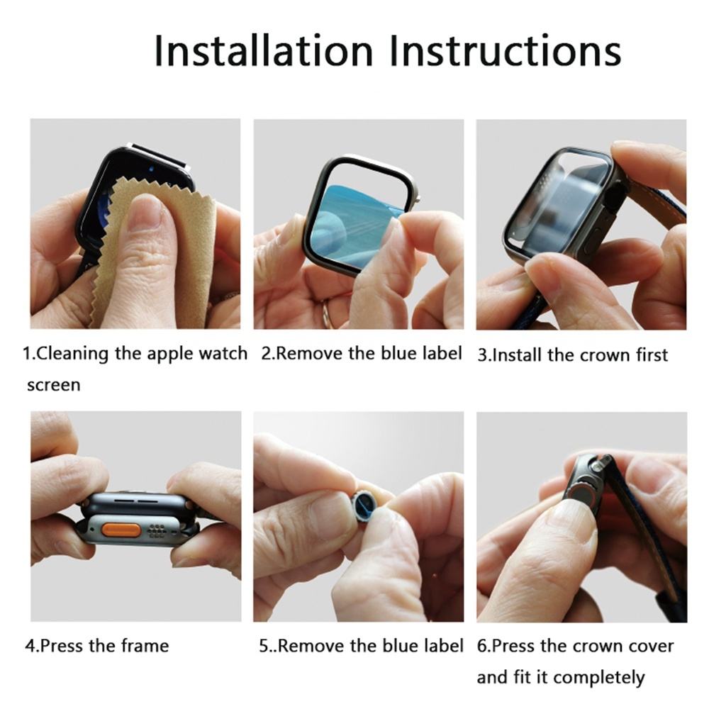 Kính Bộ Ốp Silicone + Dây Đeo + Hộp Đựng Cho iWatch 44mm 45mm 41mm 40mm Series 8 se 7 6 5 4