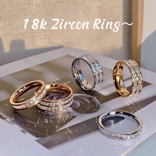 Gypsophila Nhẫn Thép Titan Đính Kim Cương Toàn Diện Phong Cách Cá Tính Cho Cặp Đôi