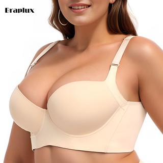 Braplux 50 48 Cup C B D Đen Áo Ngực Bigsize Có Gọng Che Mỡ Lưng Áo Ngực Nâng Ngực Mút Mỏng Nữ Áo Ngực Bản To Bảng To Cỡ Lớn Cho Vòng 1 Ôm Gọn Ngực Bra Big Size 40 42 44 38 46 36 36D Nude