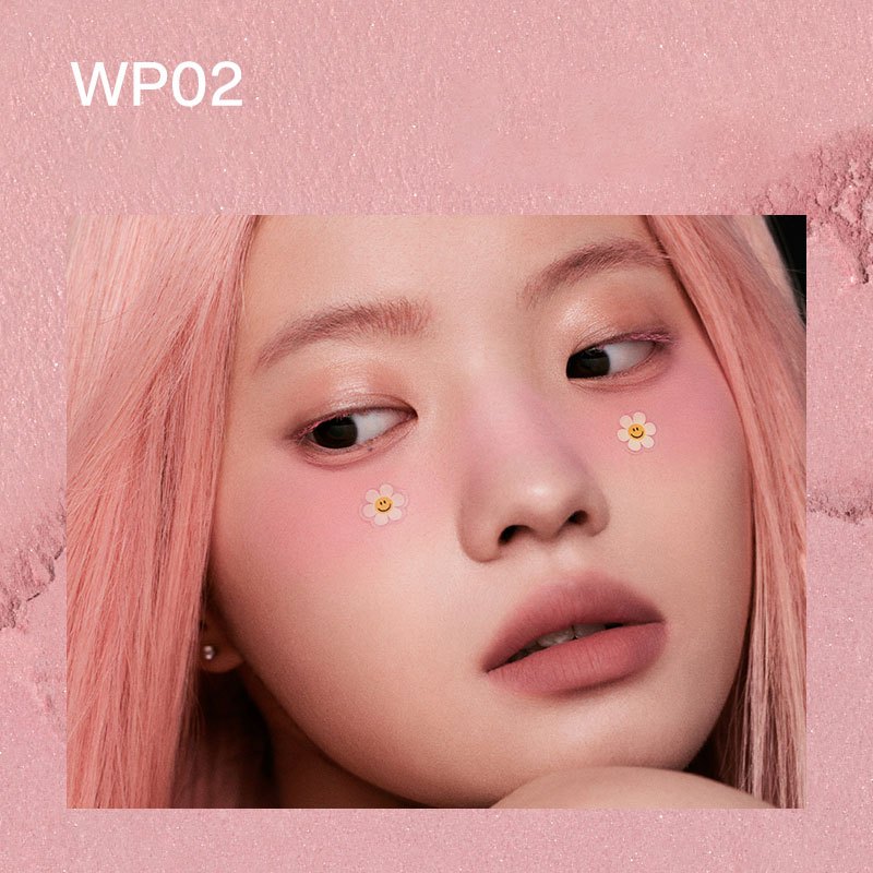 INTO YOU × wiggle wiggle Bảng Màu Khí Quyển Năm Màu Cho Mắt Và Má Công Dụng Kép Cho Mắt Và Má Trang Điểm Tự Nhiên, Đỏ Hồng, Má Hồng