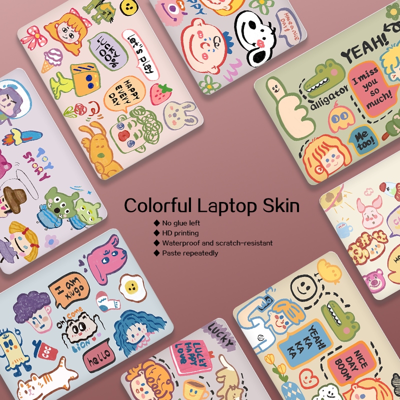 Miếng Dán Trang Trí laptop notebook 10 / 12 / 13 / 14 / 15 / 17 inch Bằng pvc Chống Nước Chống Trầy Xước Họa Tiết graffiti Dễ Thương diy