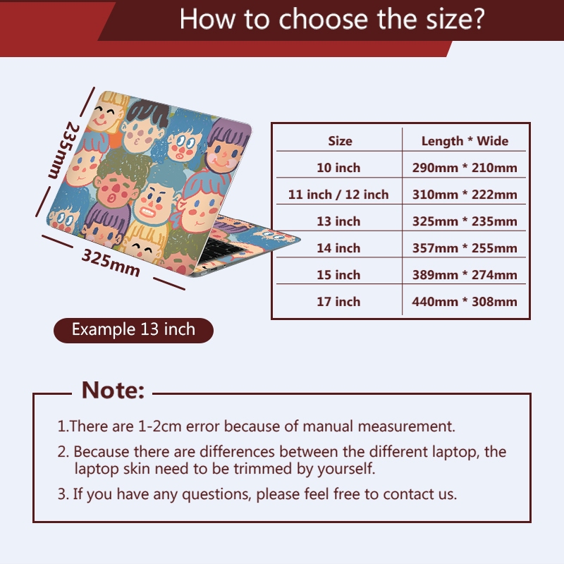 Miếng Dán Trang Trí laptop notebook 10 / 12 / 13 / 14 / 15 / 17 inch Bằng pvc Chống Nước Chống Trầy Xước Họa Tiết graffiti Dễ Thương diy