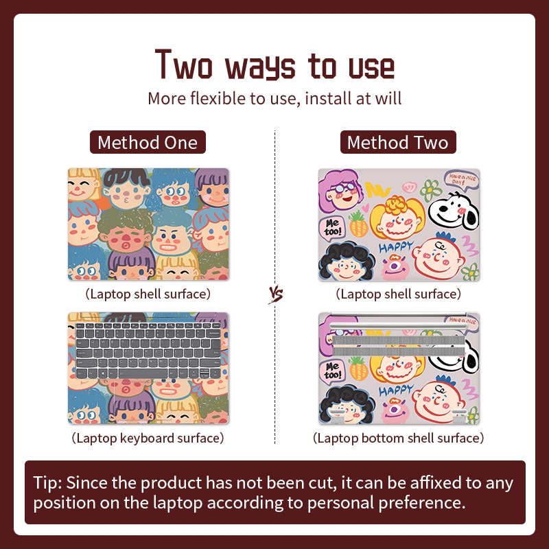 Miếng Dán Trang Trí laptop notebook 10 / 12 / 13 / 14 / 15 / 17 inch Bằng pvc Chống Nước Chống Trầy Xước Họa Tiết graffiti Dễ Thương diy