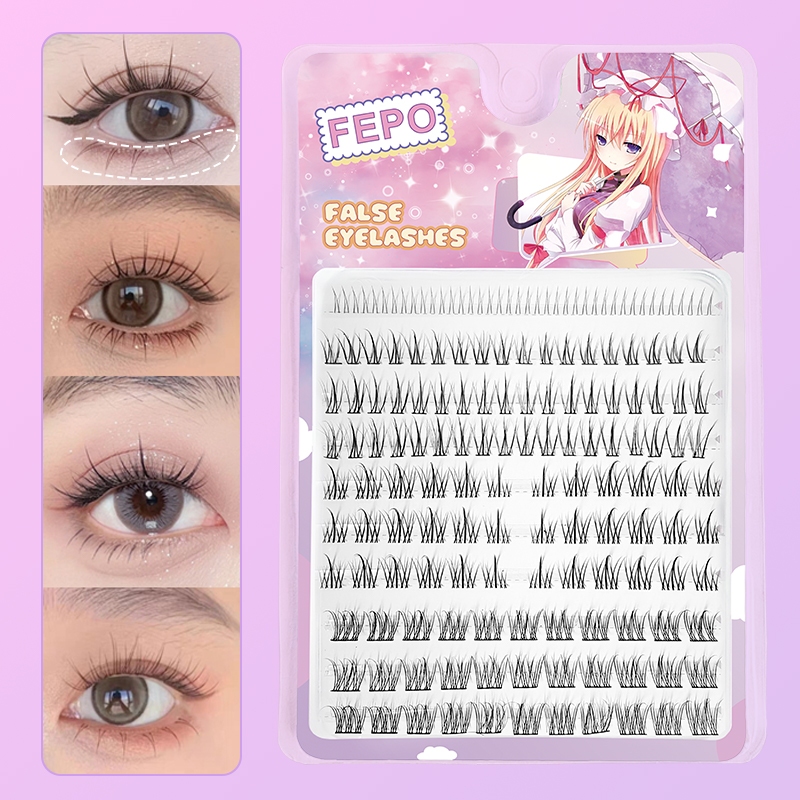 Lông Mi Giả 10 Hàng Dày Cong Tự Nhiên Cho Người Mới Bắt Đầu 4-13mm