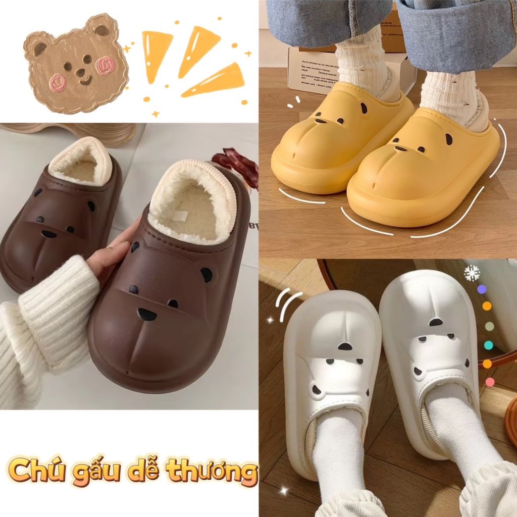 💖Dép bông dày chống trượt ấm áp cho nam và nữ