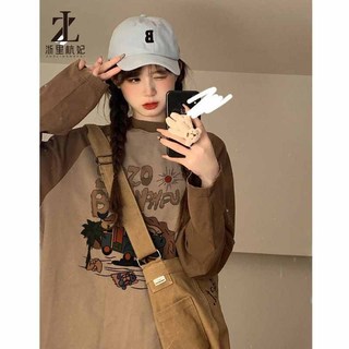 ZHELIHANGFEI áo phông Tay dài áo thun nữ hoodie Dễ thương Fashion INS xu hướng
