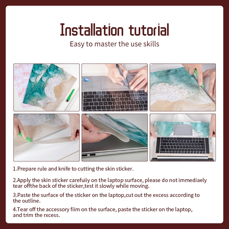 Miếng Dán Trang Trí laptop Chống Trầy Không Thấm Nước Hình Thỏ Dễ Thương 10 / 12 / 13 / 14 / 15 / 17 inch