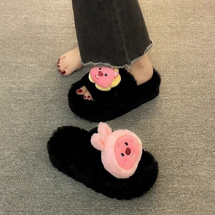 JISAILUN  dép lông dép bông dép đi trong nhà đế cao 2023 hot trend Đẳng cấp Đa dạng Thấm hút mồ hôi Điệu đà FMR23C059N 49Z231205