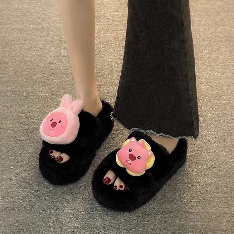 JISAILUN  dép lông dép bông dép đi trong nhà đế cao 2023 hot trend Đẳng cấp Đa dạng Thấm hút mồ hôi Điệu đà FMR23C059N 49Z231205