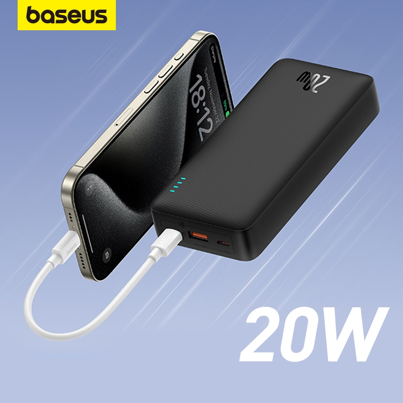 Baseus Cục Sạc Dự Phòng 20w 20000mah Cho iphone 15 / 14 / 13 / 12 Pin