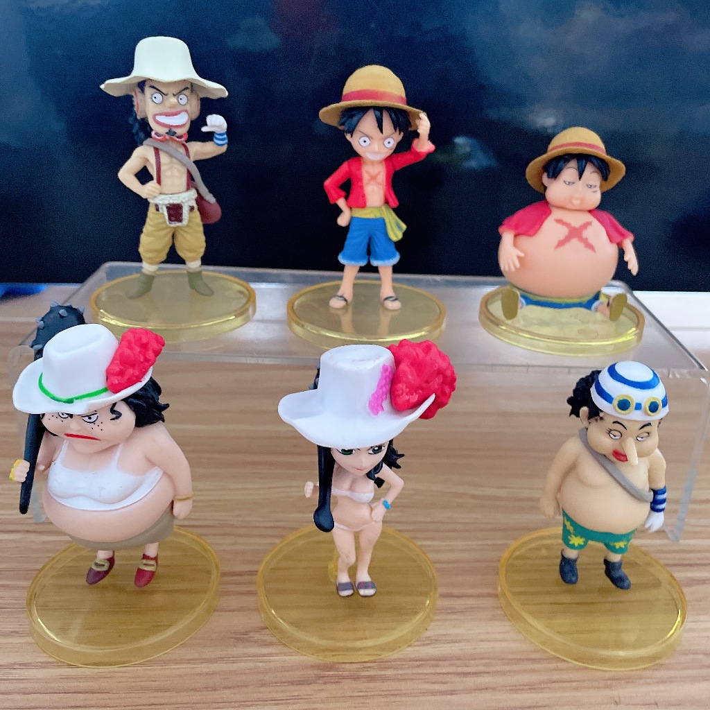 Set 6 Mô Hình Nhân Vật Phim Hoạt Hình one piece 8cm