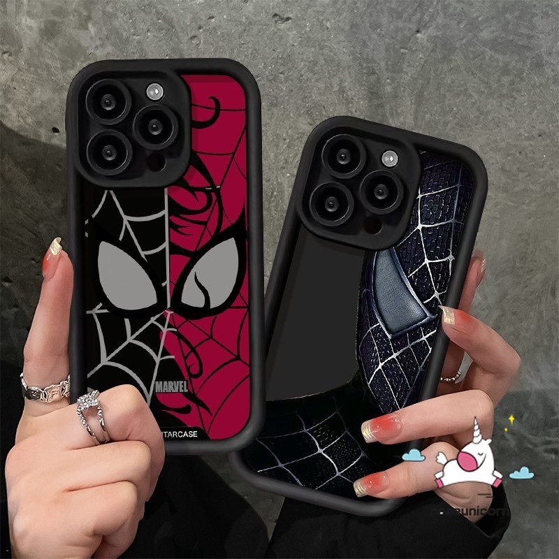 Dành Cho Oppo A9 A78 A3PRO A58 A17 A60 A77 A12F A38 A18 A5s A16 A31 A98 A12 A77s A17k A96 A55 A7 A53 A76 A54s Reno 12F 5F A74 A52 A3s A16s A1K Phim Hoạt Hình Cặp Đôi Thoáng Mát Người Nhện Hợp Thời Trang