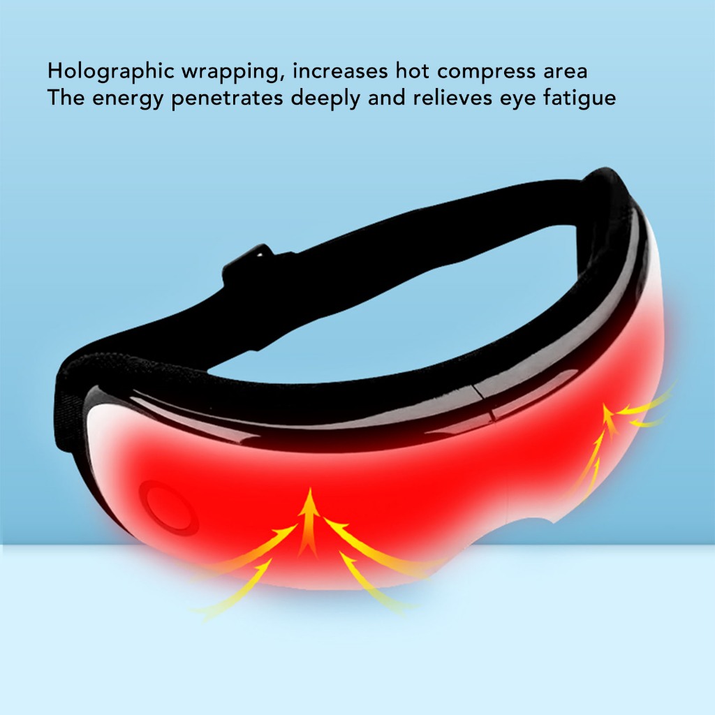 Máy Mát Xa Mắt Rung Nén Nóng Giảm Mệt Mỏi 10 Phút Hẹn Giờ DC 5V Sạc Cho Mẹ Bố Sĩ Quan