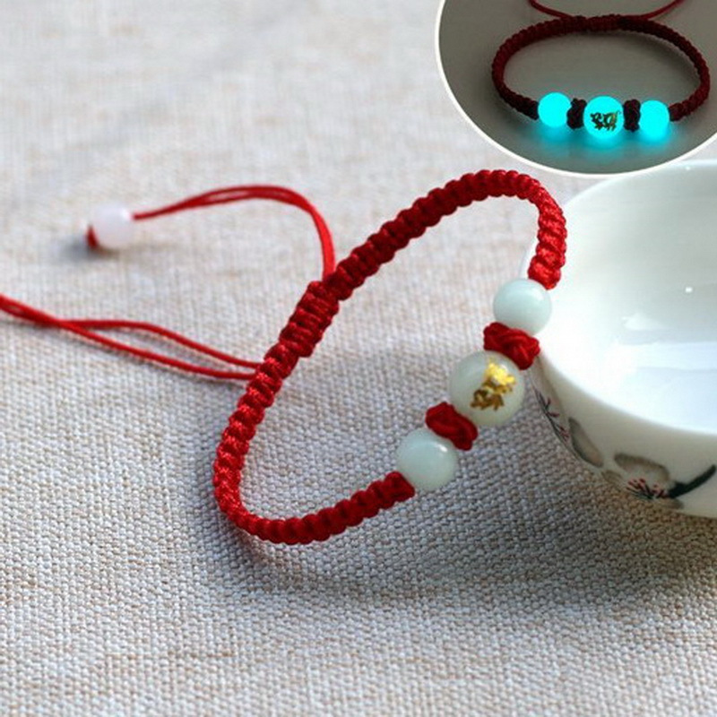 Vòng Tay Chuỗi Hạt May Mắn 12 Cung Hoàng Đạo Dạ Quang Cho Nam Và Nữ