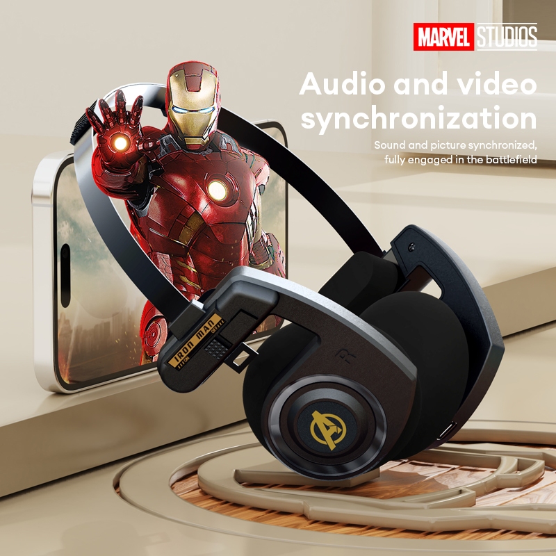 Tai nghe Bluetooth Marvel BTMV31 Tai nghe không dây Máy tính chơi game Khử tiếng ồn Cuộc gọi HD Chất lượng âm thanh vòm HIFI