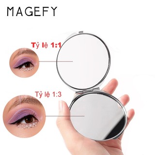 Gương Trang Điểm MAGEFY Hai Mặt Dạng Lật Bằng Thép Không Gỉ