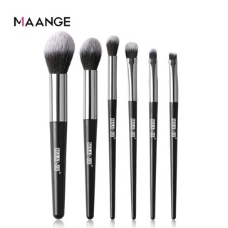 MAANGE Bộ cọ trang điểm 6 cây cọ phấn phủ, má hồng, che khuyết điểm, màu mắt
