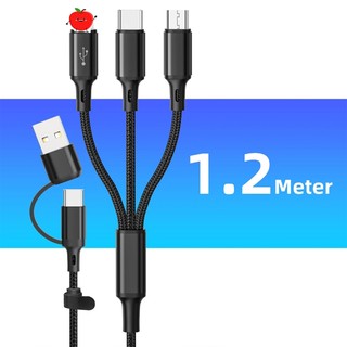 Ankndo Dây Cáp Sạc Nhanh 5 Trong 1 Cổng usb type c Dài 1.2m for XIAOMI SAMSUNG