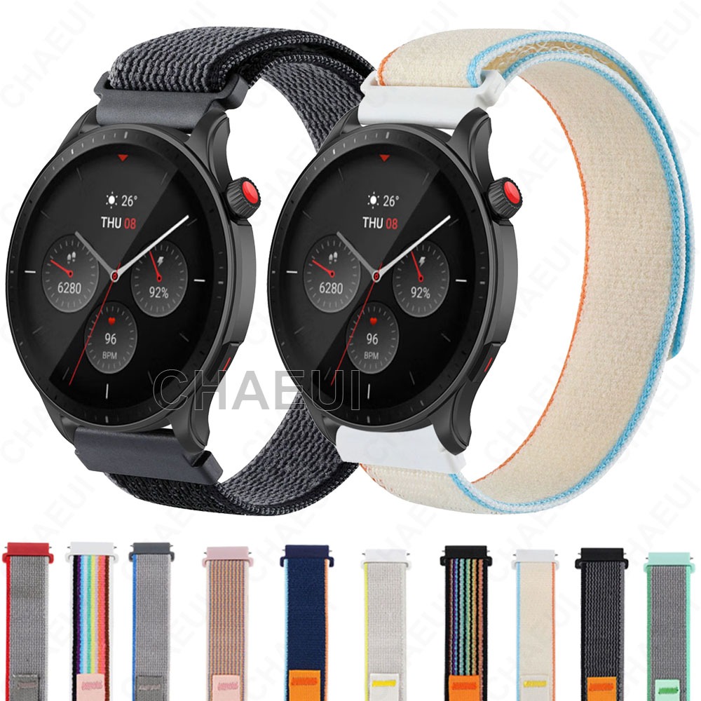 Dây Đeo nylon Thoáng Khí Thay Thế Cho Đồng Hồ Thông Minh Huami Amazfit GTR 4 3 2 Pro 47mm 42mm Pace Stratos