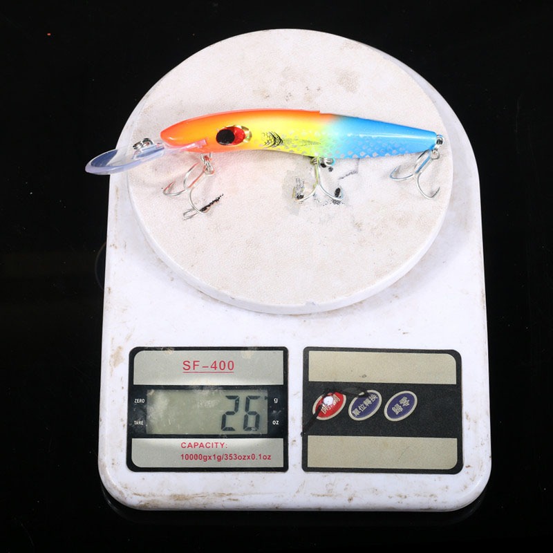 1 Mồi Câu Cá Giả Bằng Nhựa Cứng laser Mắt Cá 3d 16cm 26g