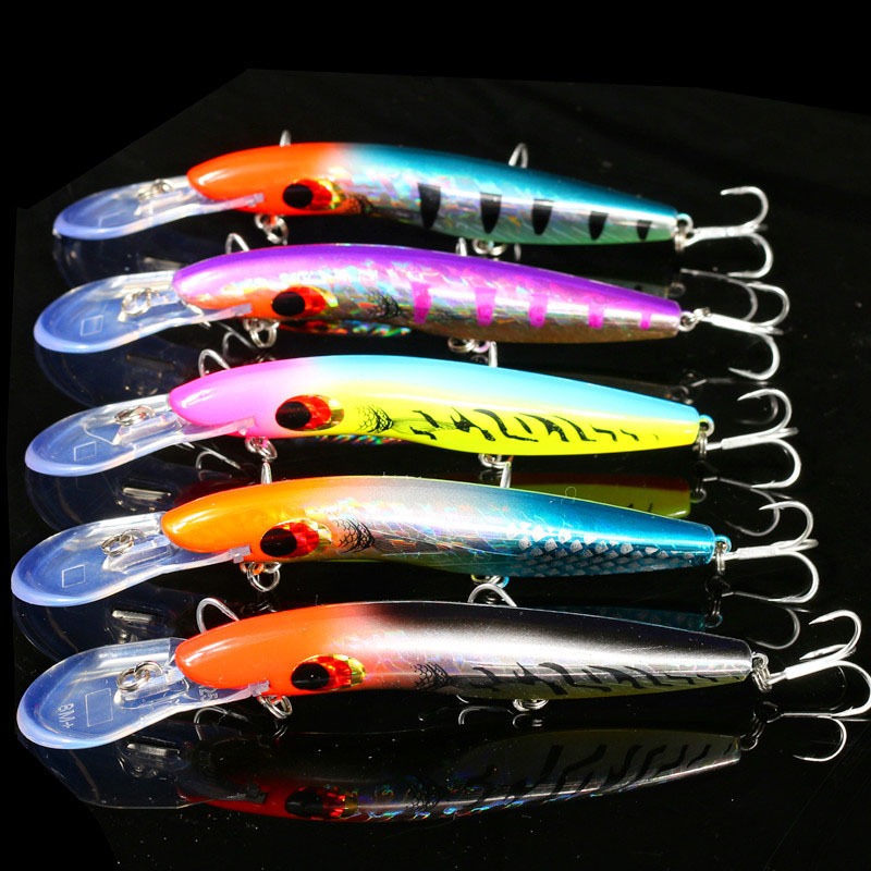 1 Mồi Câu Cá Giả Bằng Nhựa Cứng laser Mắt Cá 3d 16cm 26g