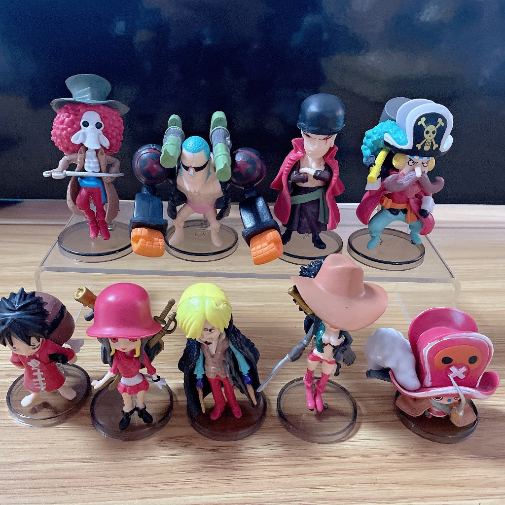 Set 9 Mô Hình Nhân Vật Phim Hoạt Hình one piece 6cm - 8cm
