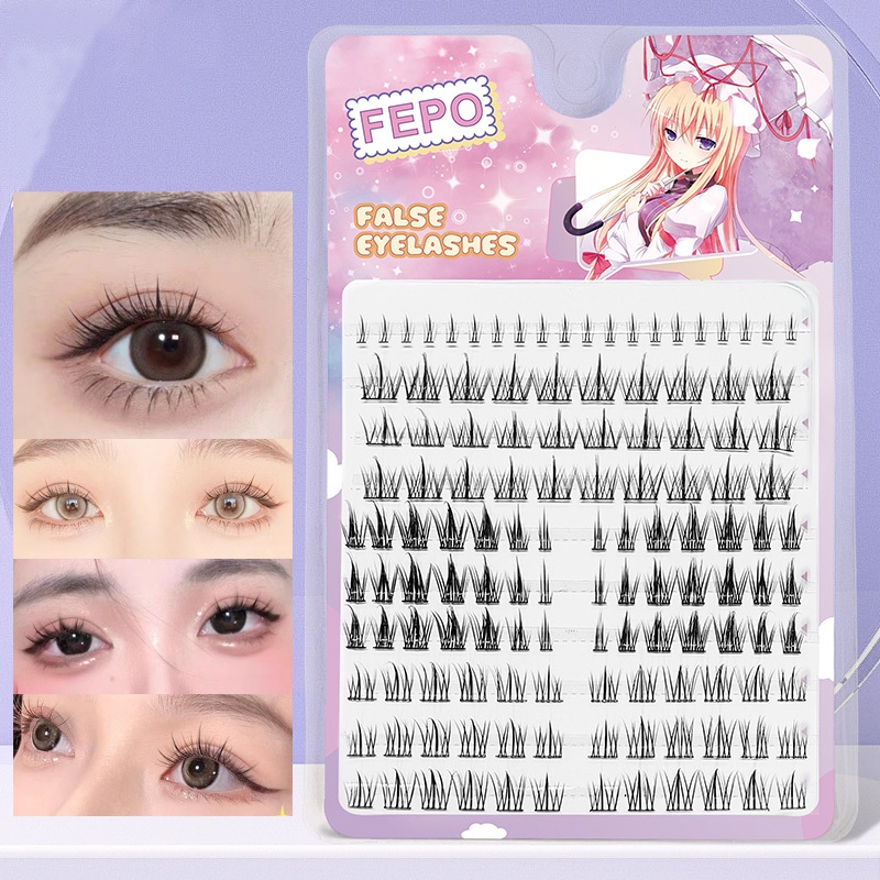 Lông Mi Giả 10 Hàng Dày Cong Tự Nhiên Cho Người Mới Bắt Đầu 4-13mm