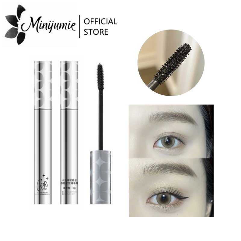 Cappuvini® Mascara chuốt mi cong dày chống thấm nước chống nhòe thiết kế ống màu bạc