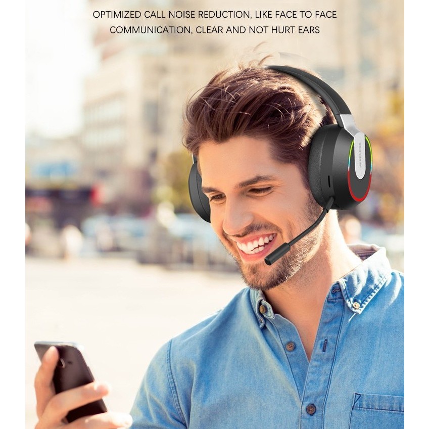 Tai Nghe Chụp Tai bluetooth 5.1 Không Dây 2.4g Âm Thanh hifi stereo Có Micro Cho mac ps4 ps5 pc laptop