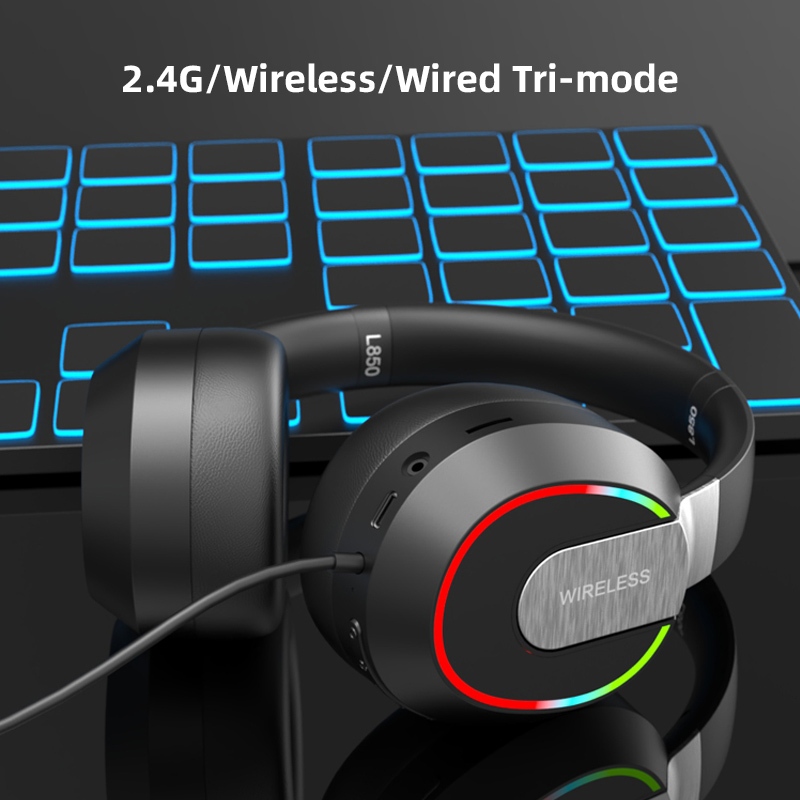 Tai Nghe Chụp Tai bluetooth 5.1 Không Dây 2.4g Âm Thanh hifi stereo Có Micro Cho mac ps4 ps5 pc laptop