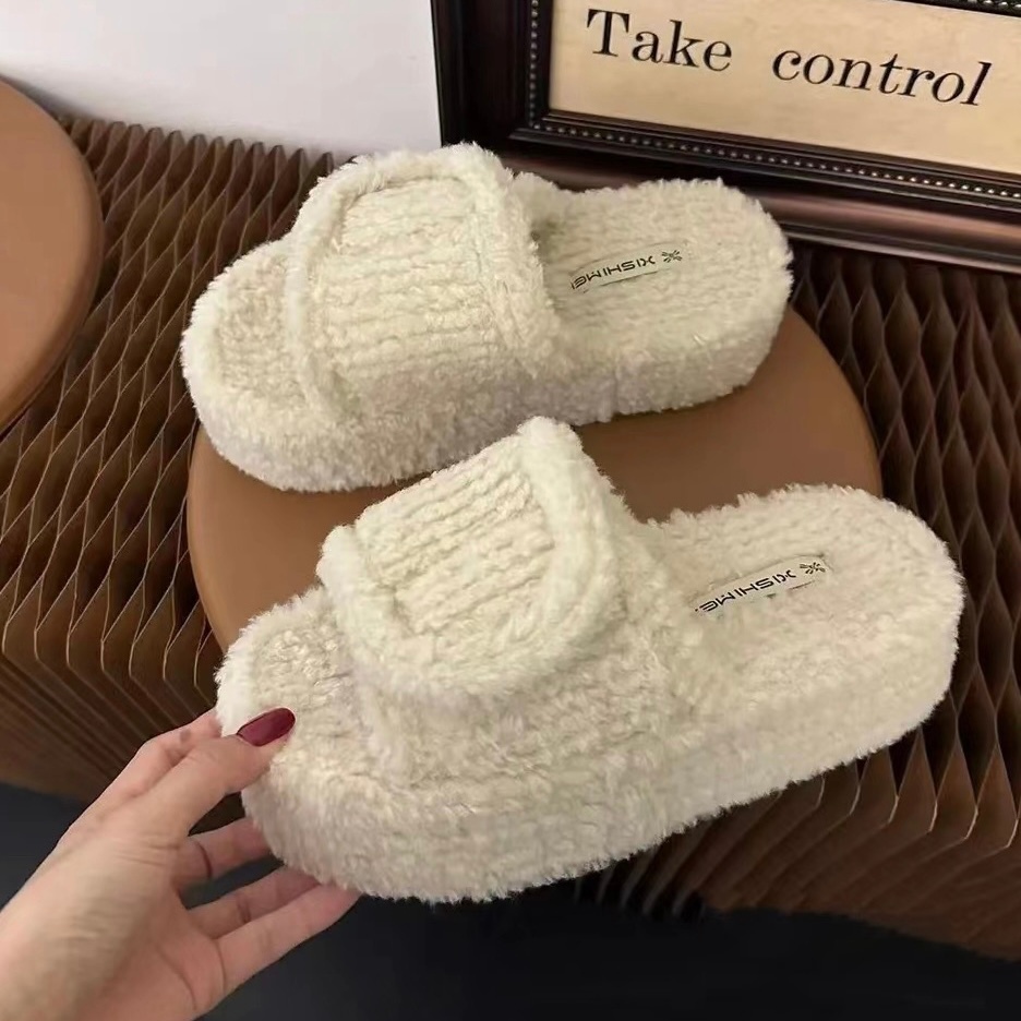 CICI dép lông dép nữ dép bông dép sandal nữ dép bánh mì Đẹp mắt Thể thao và thời trang Thời thượng Thanh lịch FDL2300JCZ 48Z231129