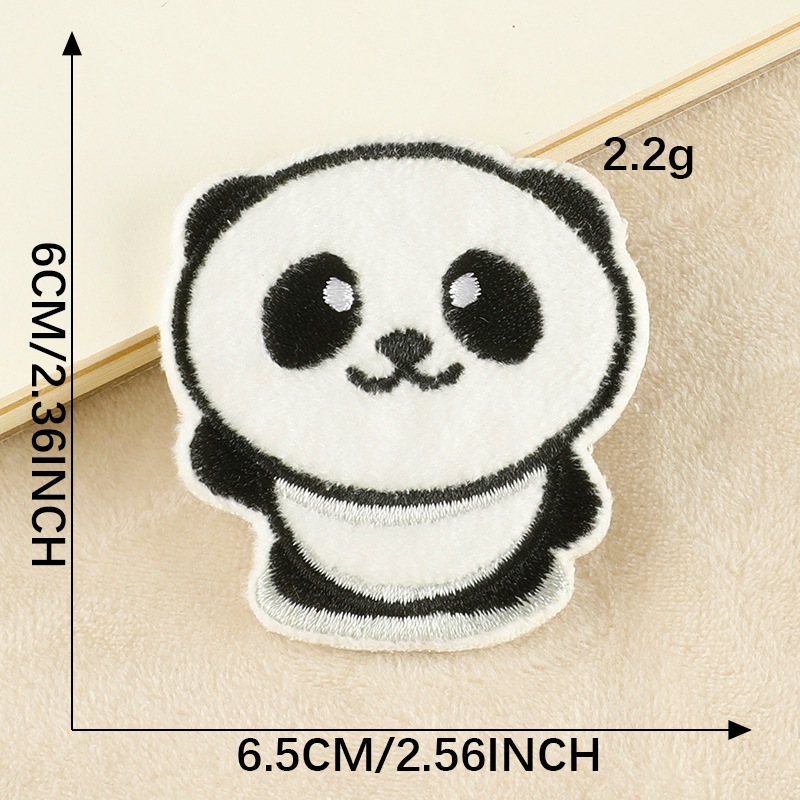 Hoạt Hình Sticker Ủi Thêu Hình Gấu Trúc Dễ Thương