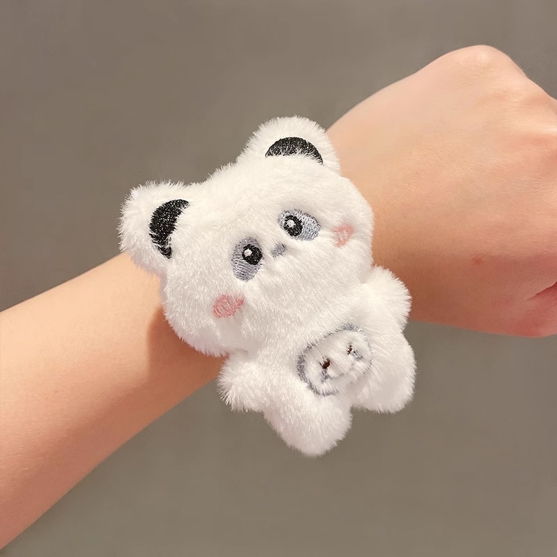 Miu🔮Vòng Tay Hoạt Hình Thỏ / Gấu Trúc / Ếch Nhồi Bông Vàng Sáng Tạo Vui Nhộn Thích Hợp Làm Quà Tặng Cho Bé vn