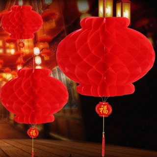 Cny lồng đèn giấy đỏ may mắn gấp lại được trang trí lễ hội năm mới trung hoa