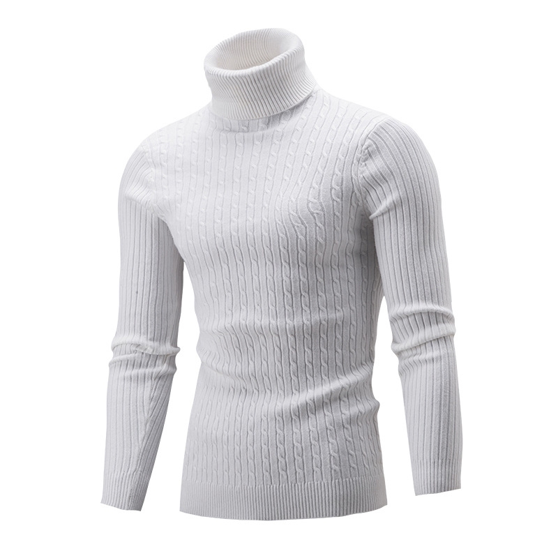 DICHUANGZHE Áo sweater Cổ Lọ Màu Trơn Ấm Áp Giày Thể Thao Nam Thời Trang Âu Mỹ Năng Động