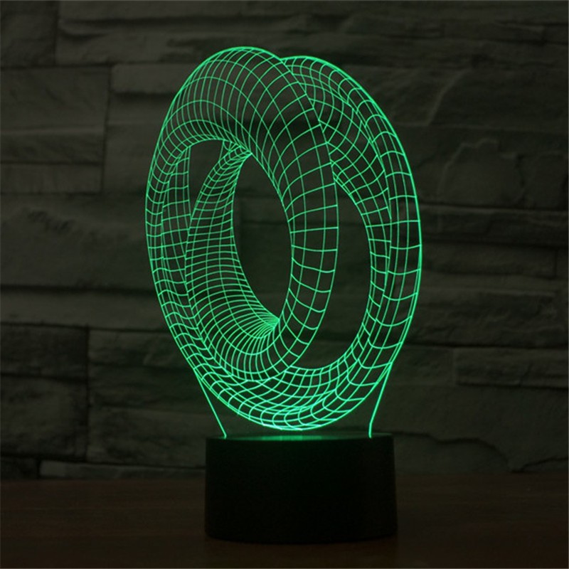 Mobius Đèn led Dây 3d 7 Màu gradient Kèm Phụ Kiện