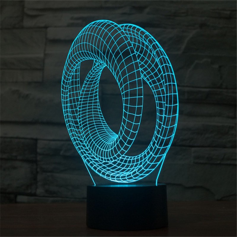 Mobius Đèn led Dây 3d 7 Màu gradient Kèm Phụ Kiện