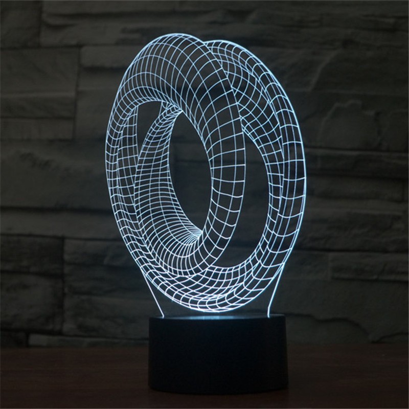 Mobius Đèn led Dây 3d 7 Màu gradient Kèm Phụ Kiện