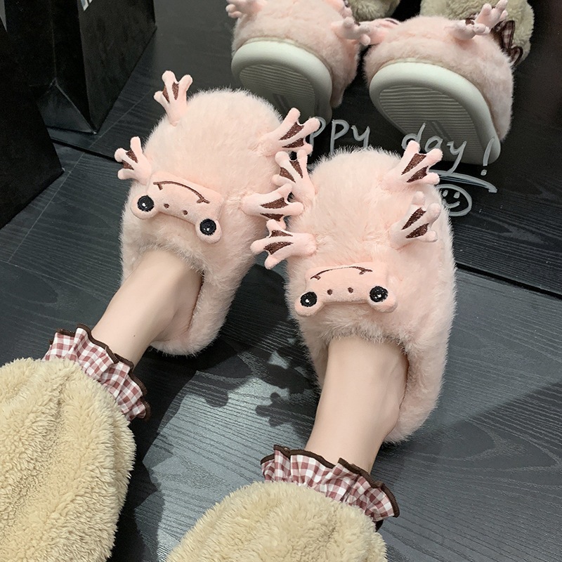 Dép Bông Đi Trong Nhà Mùa Thu Đông Dễ Thương Vui Nhộn