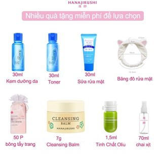 Chọn 1 trong 8 quà Sáp tẩy trang 7g/Sữa rửa mặt 30g/Tinh chất ô liu 1.5ml/50 cái bông tẩy trang/70ml chai xịt