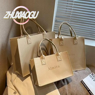 Zhuxiaogu Nỉ Túi Neu Xách Cỡ Lớn In Cho Mới Chữ Nu Túi Canvas Túi To