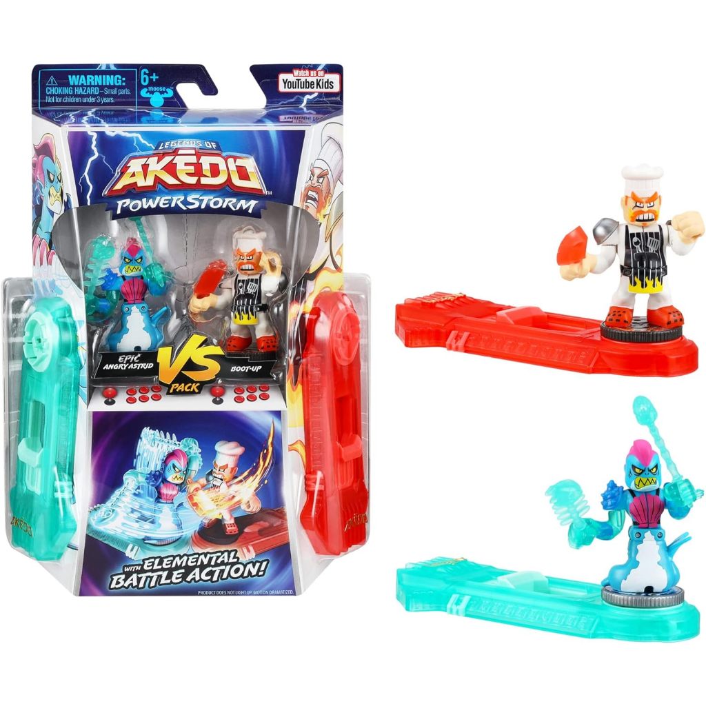 Legends of Akedo Powerstorm Versus Pack 2 Mini Battling Action Figures and 2 Battle Controllers Epic Briny Versus Bun Burner Legends of akedo Powerstormversus pack 2 Mô Hình Nhân Vật Chiến Đấu mini Và 2 Điều Khiển Chiến Đấu