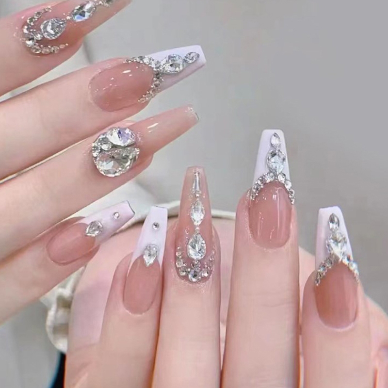 Bộ 50 Hạt Đá Pha Lê mini Nhiều Màu Dùng Trang Trí Móng Tay diy Mới